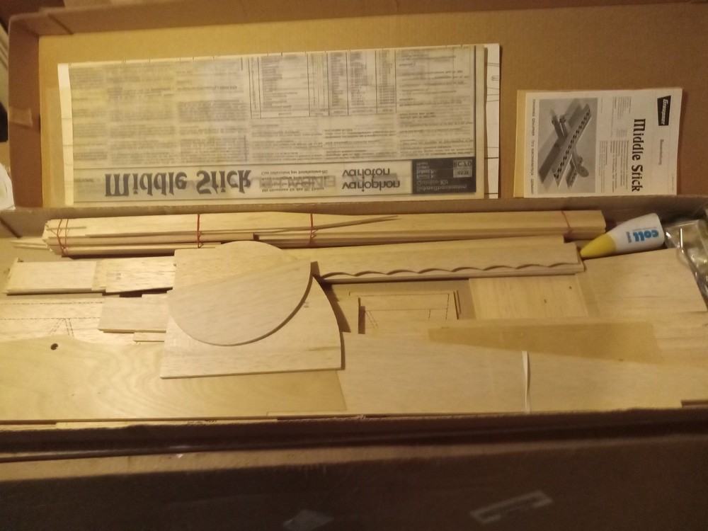 Vintage German Graupner Middle Stick kit with float kit