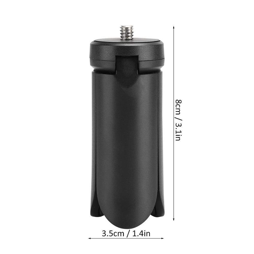 Mini Desktop Tripod, Non Slip Camera Holder Stabilizer Foldable Black
