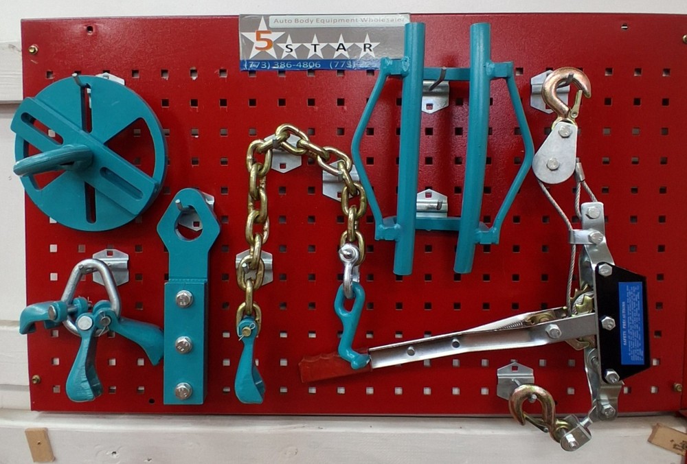 Set# 96 -6 pieces AUTO BODY FRAME MACHINE PULLING TOOLS & CLAMPS VALUE SET