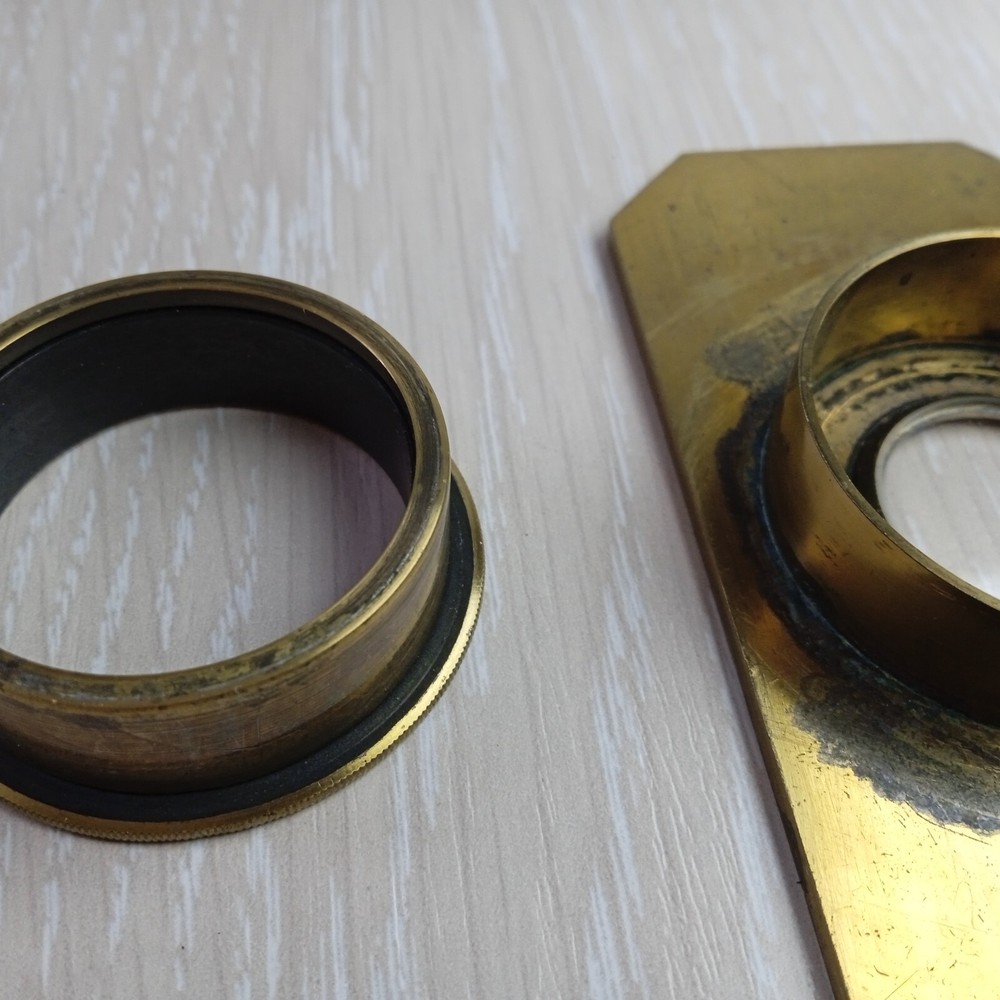 ANTIQUE BRASS COMPRESSORIUM SLIDE STAGE UK MICROSCOPE PART #0202