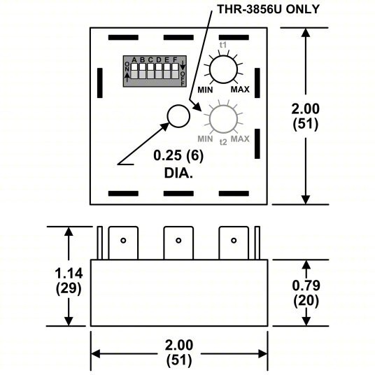 MACROMATIC Multi-Function Encapsulated Timing Relay: Surface Mounted, 12 to 125V
