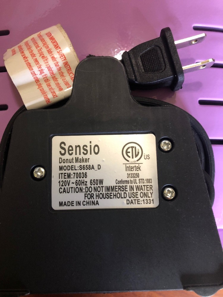 Sensio Cake Pop and Donut Hole Maker, Model S658A D
