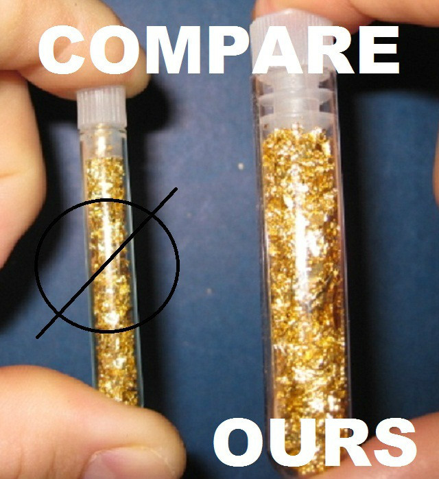 1 Large 5ml Vial, Filled Full of Gold Leaf Flakes! Great For Gift Giving!!! WOW