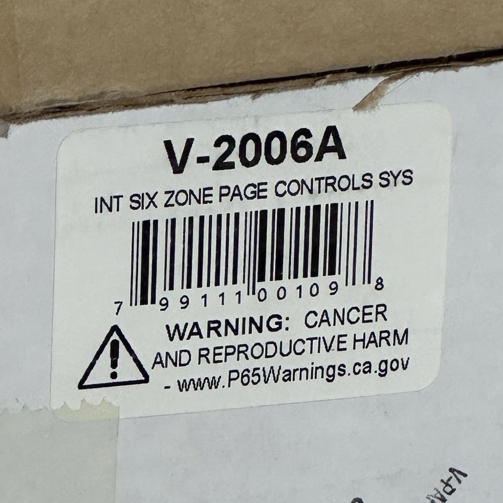 Valcom V-2006A Six Zone Speaker Control Unit