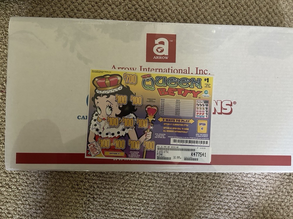 Pull Tickets - Pull Tabs - Hard Card - Holder - Game - Queen Betty