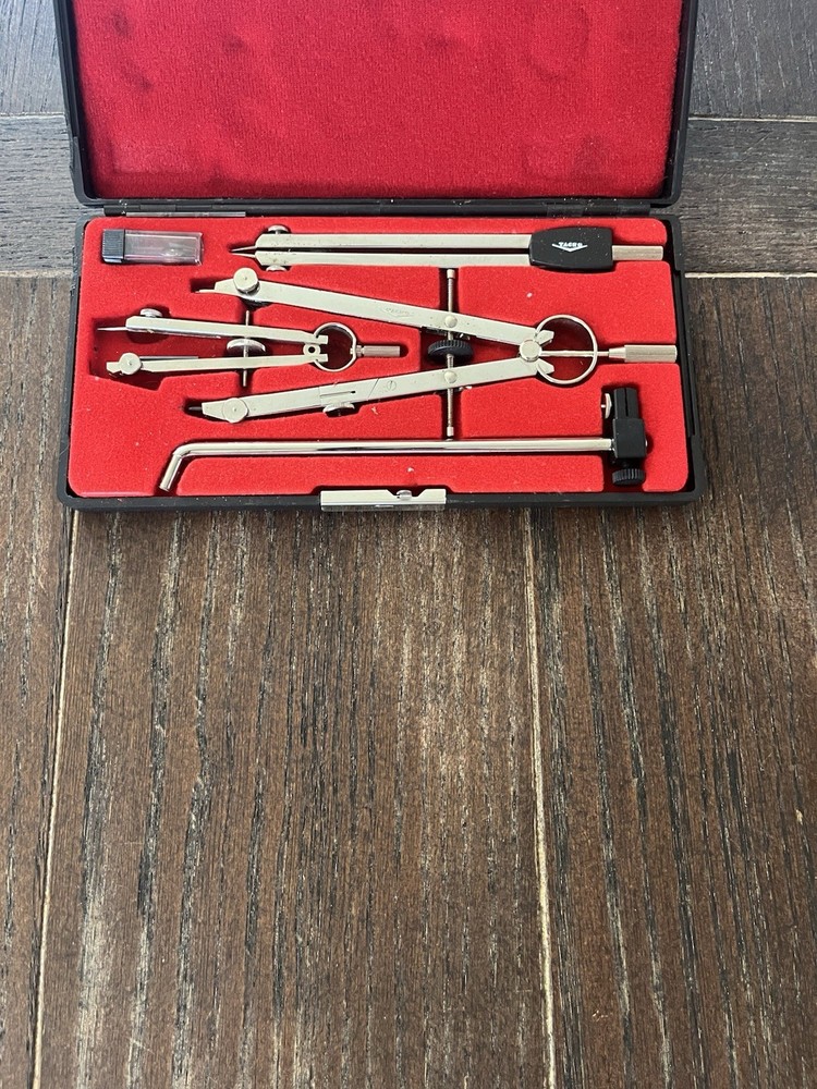 Tacro No. 3684 Drafting Tool Set w/ Original Case Germany Great Condition!