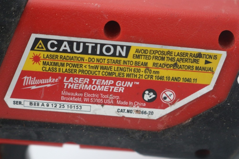 Milwakee Laser Temp Gun Thermometer