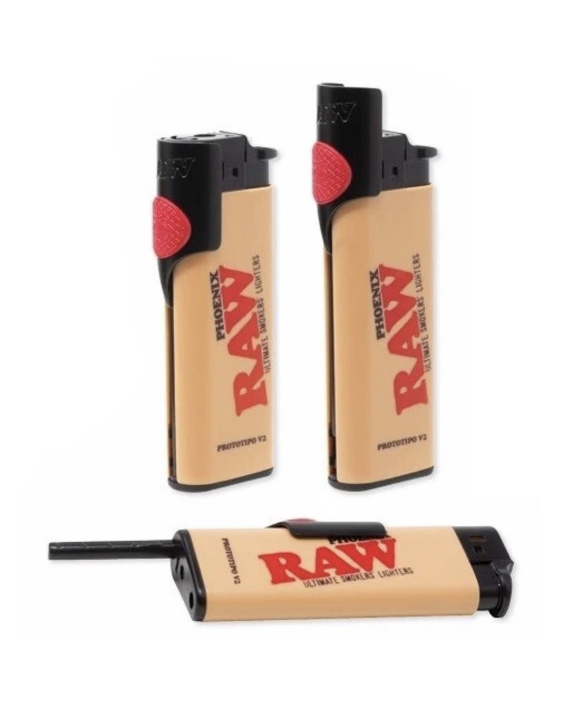 Raw rolling paper single Size 70/45 Pre Rolled Cone + Lighters