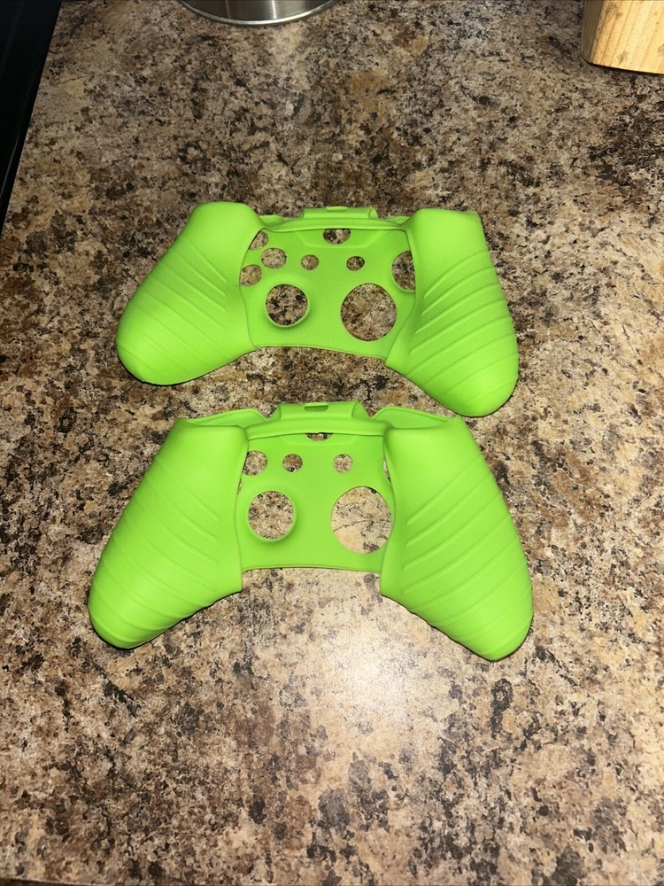 Lot Of 2 Lime Green Xbox One Silicone Controller Covers NO Controllers EUC
