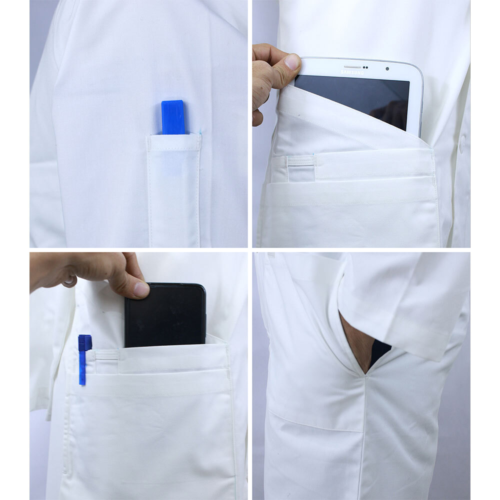 HEEDFIT Premium Unisex Lab Coat, Comfortable Poly Cotton, Durable FREE SHIPPING!