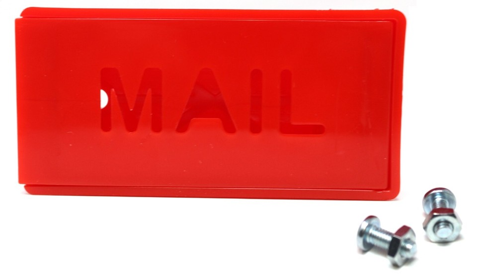 Plastic Front Mount Red Mailbox Flag for Brick, Stone Mailboxes Mail Alert Flag