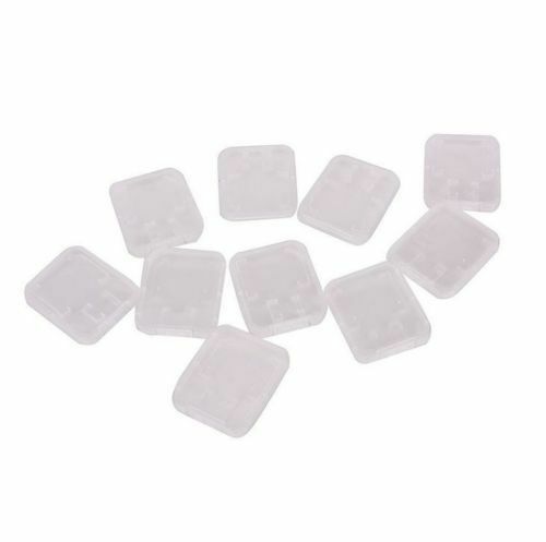 10PCS Transparent Standard SD SDHC Memory Card Case Holder Box Storage Plastic