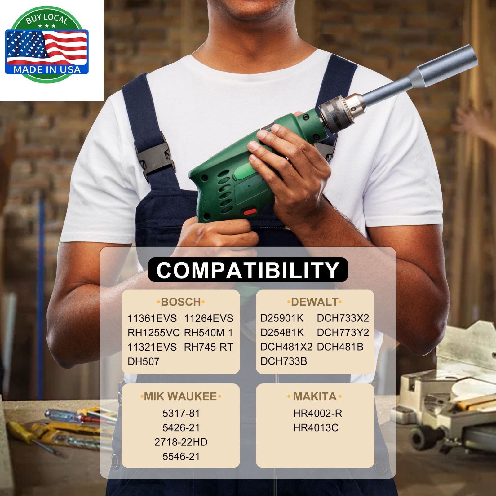 3/4” SDS Max Ground Rod Driver for Driving Ground Rods Great for All SDS MAX