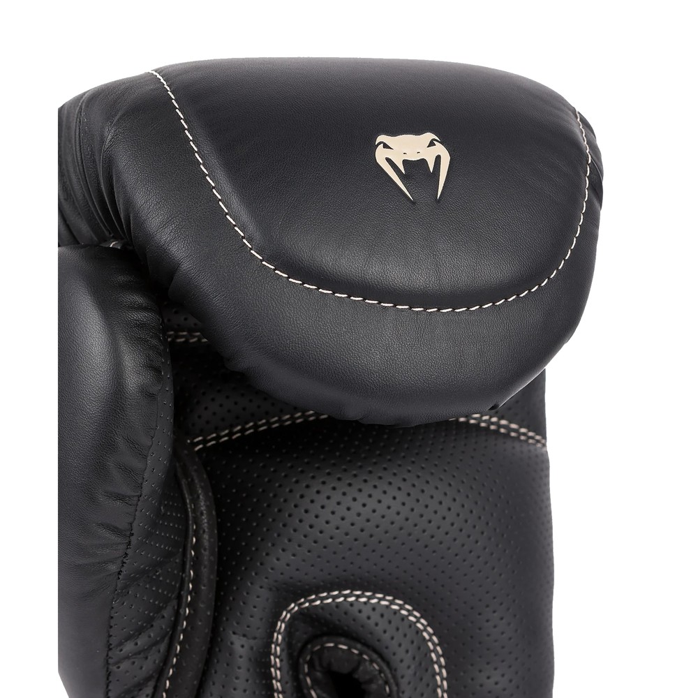 Venum Impact EVO Hook and Loop Boxing Training Gloves - Black/Beige
