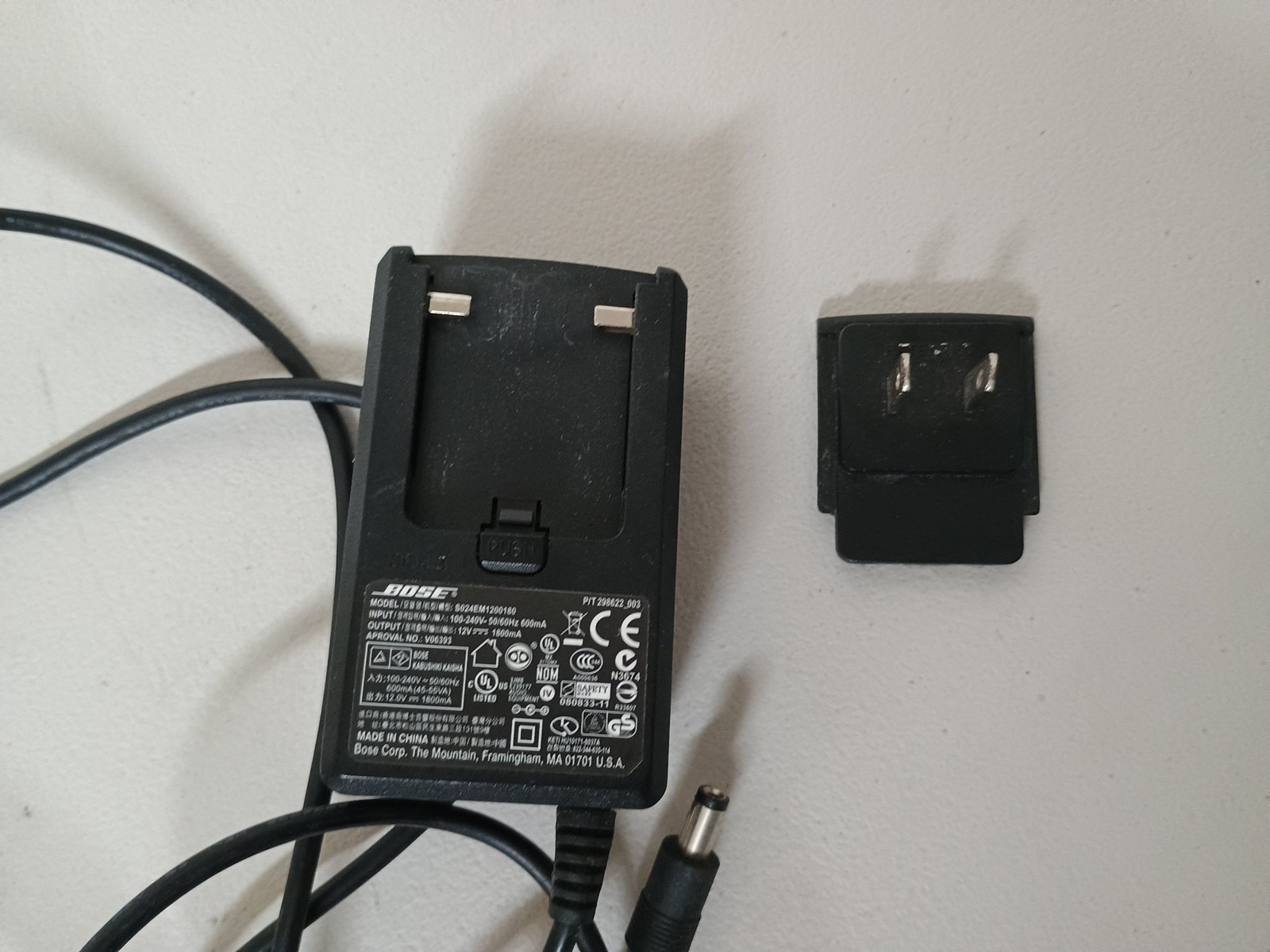 Bose S024EM1200180 Power Supply Adapter 12V 1.8A AC Charger OEM Genuine