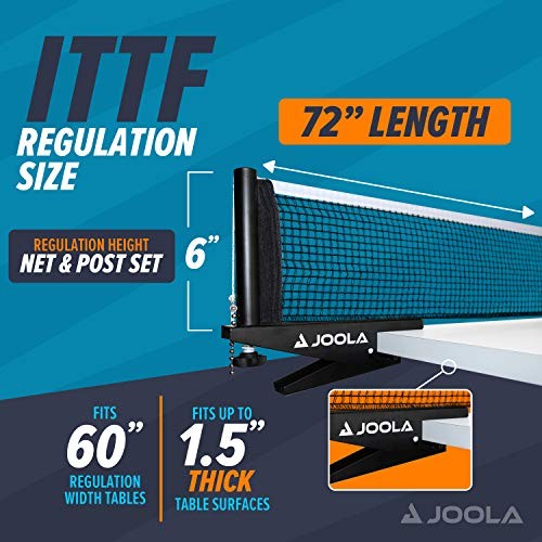 Premium Inside Table Tennis Net and Post Set - Portable and Easy Setup 72"
