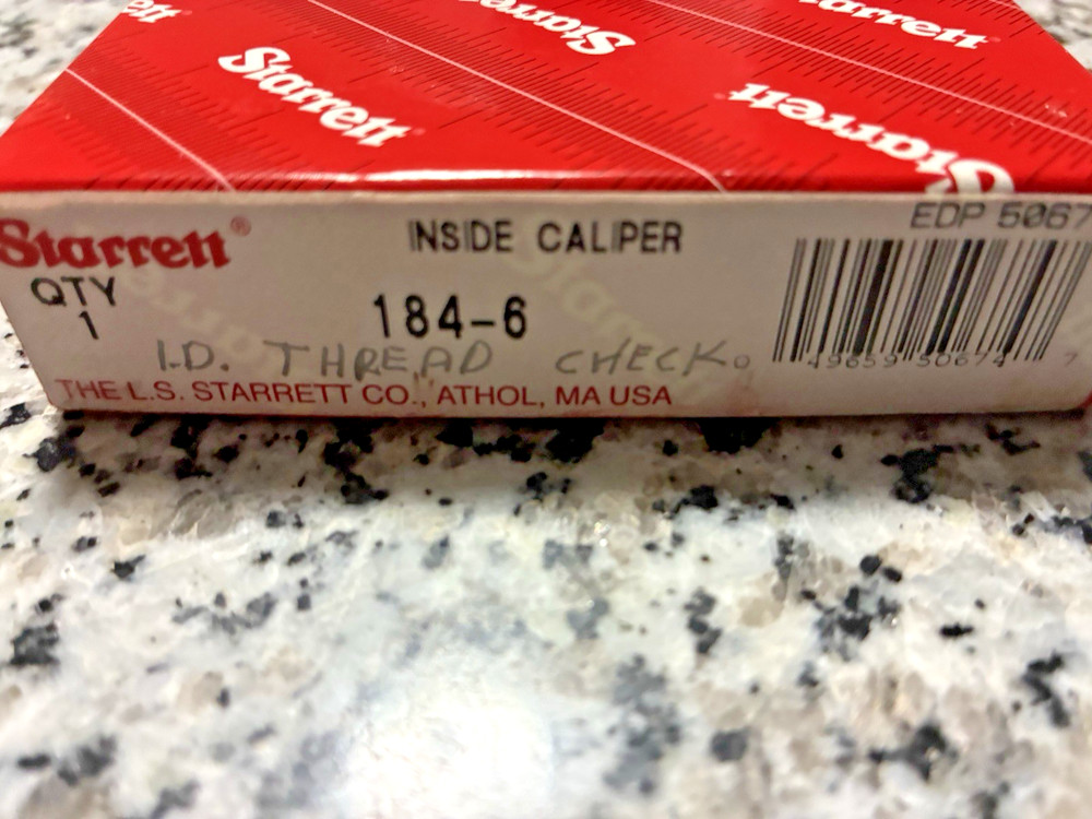 Starrett No. 184 Inside spring caliper 6" capacity flat leg