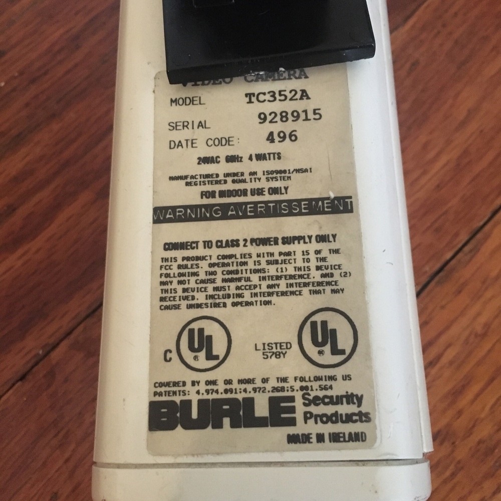 Burle TC352A Microscope Security Camera 12V BNC C-Mount with Mount