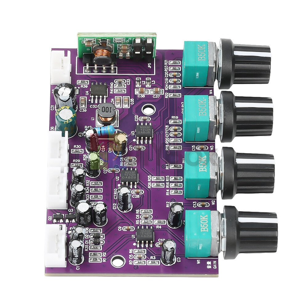 DC 9-29V TINE553 Speaker Preamplifier Tone Amplifier Board Built-in Boost Module