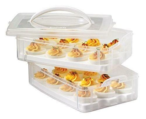 Snapware Refrigerator Egg Holder Keeper Carrier Deviled Tray Storage Container