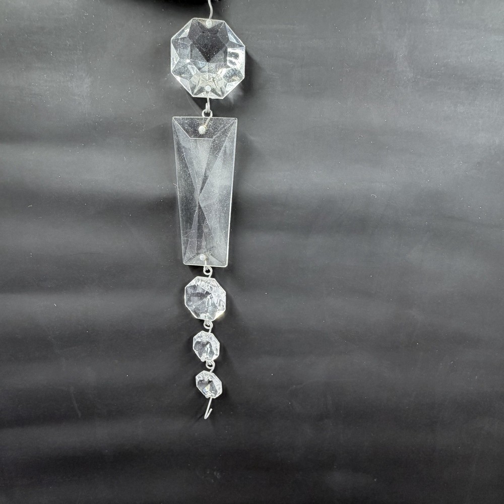 VTG 31 Strands Rectangular & Octagon Prisms Crystal Chandelier Replacement 155