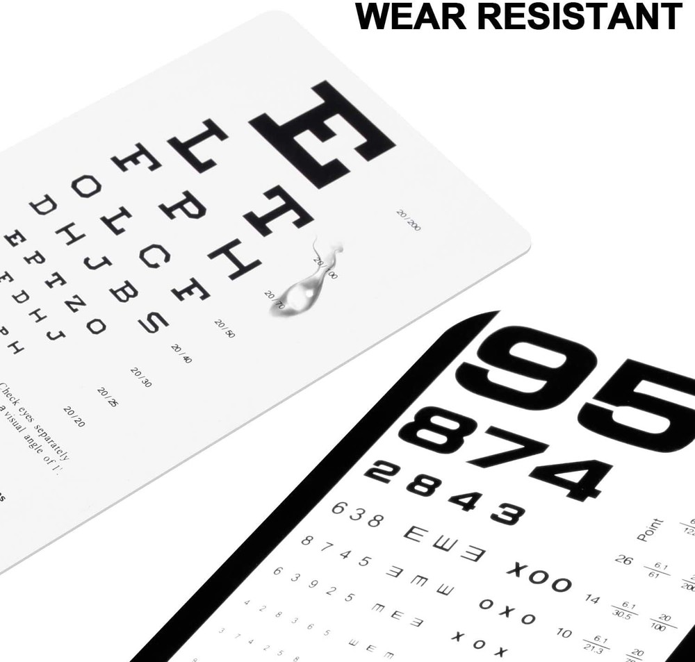 Compact Snellen & Rosenbaum Pocket Eye Chart - Perfect for Vision Testing