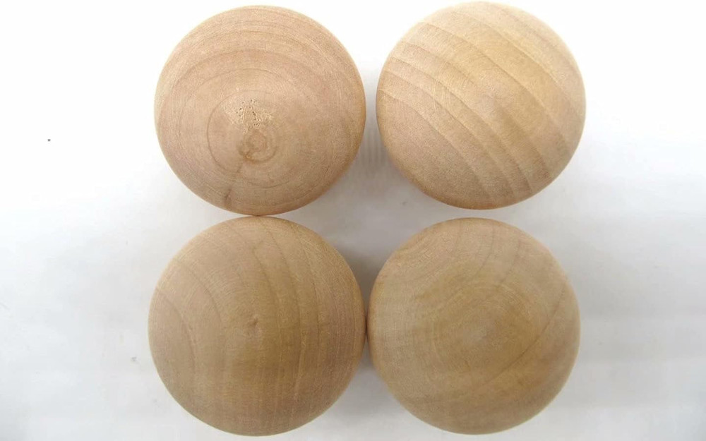 16 Pcs Wooden Drawer Knobs Unfinished Round Cabinet Pull Handles Set