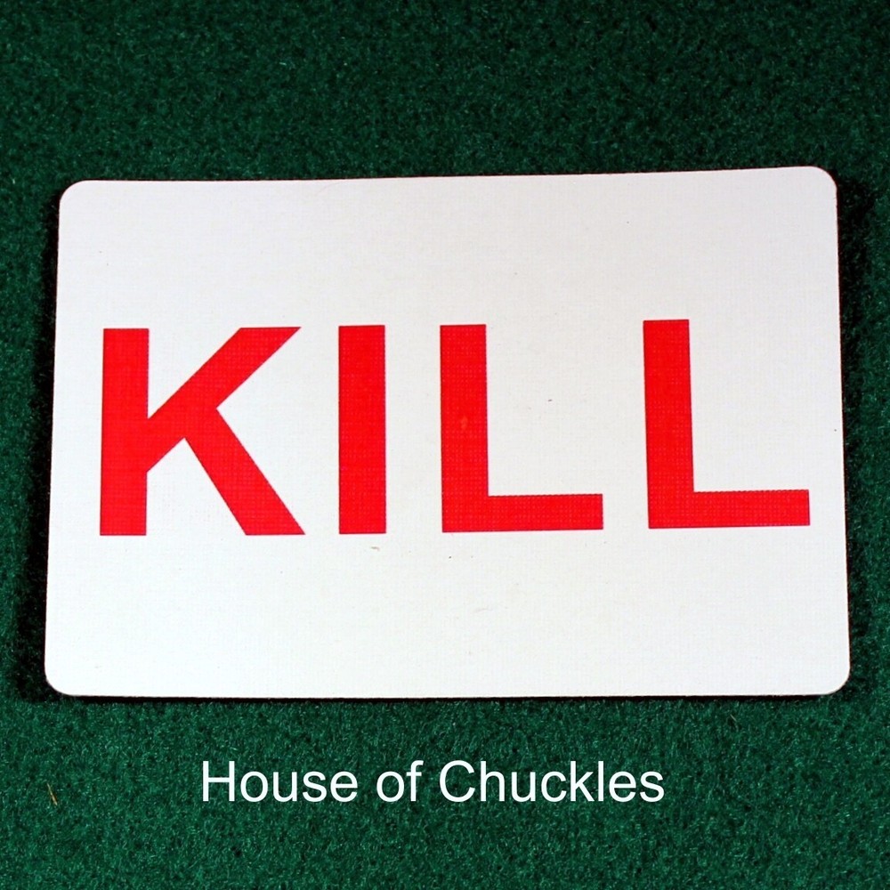 KILL, Bicycle Printed Gaff Card, Red
