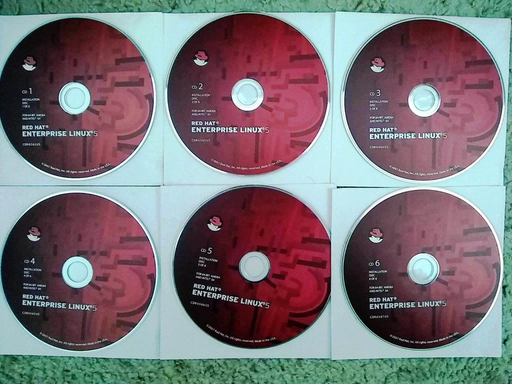 Red Hat Enterprise Linux Version 5 64 bit x64 Systems Full Version w/ License