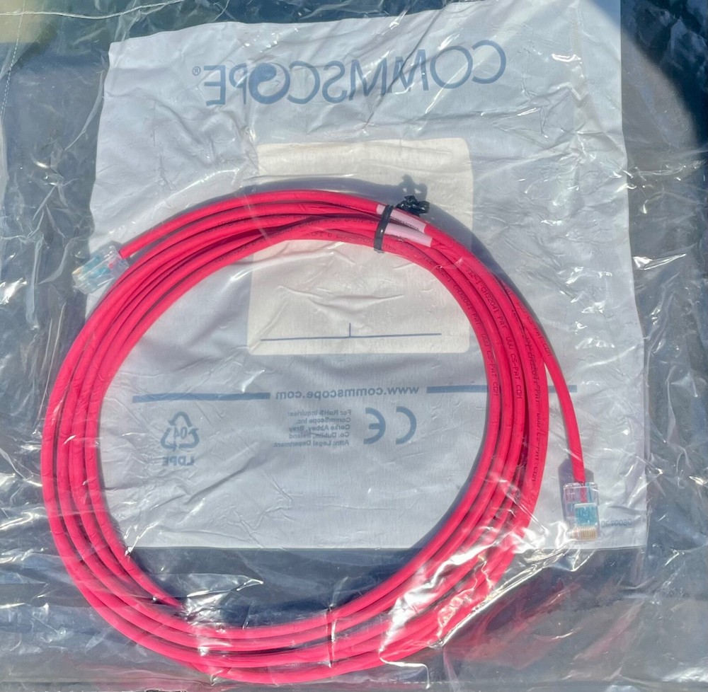 Commscope CO199K2-07F015 MINO6a Red 15ft Patch Cord Cable