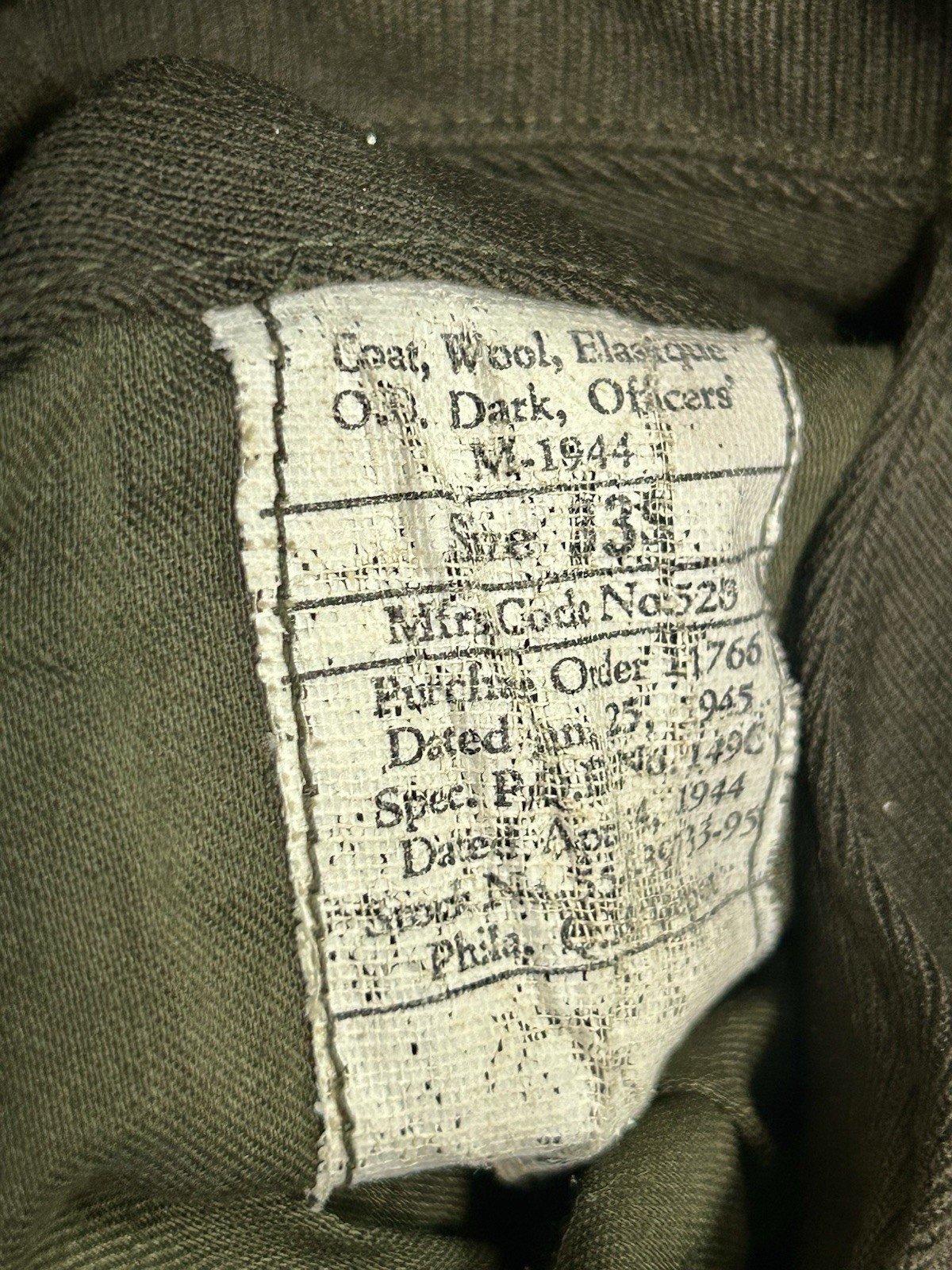 ORIGINAL WWII US ARMY OFFICER CLASS A DRESS JACKET 33 S
