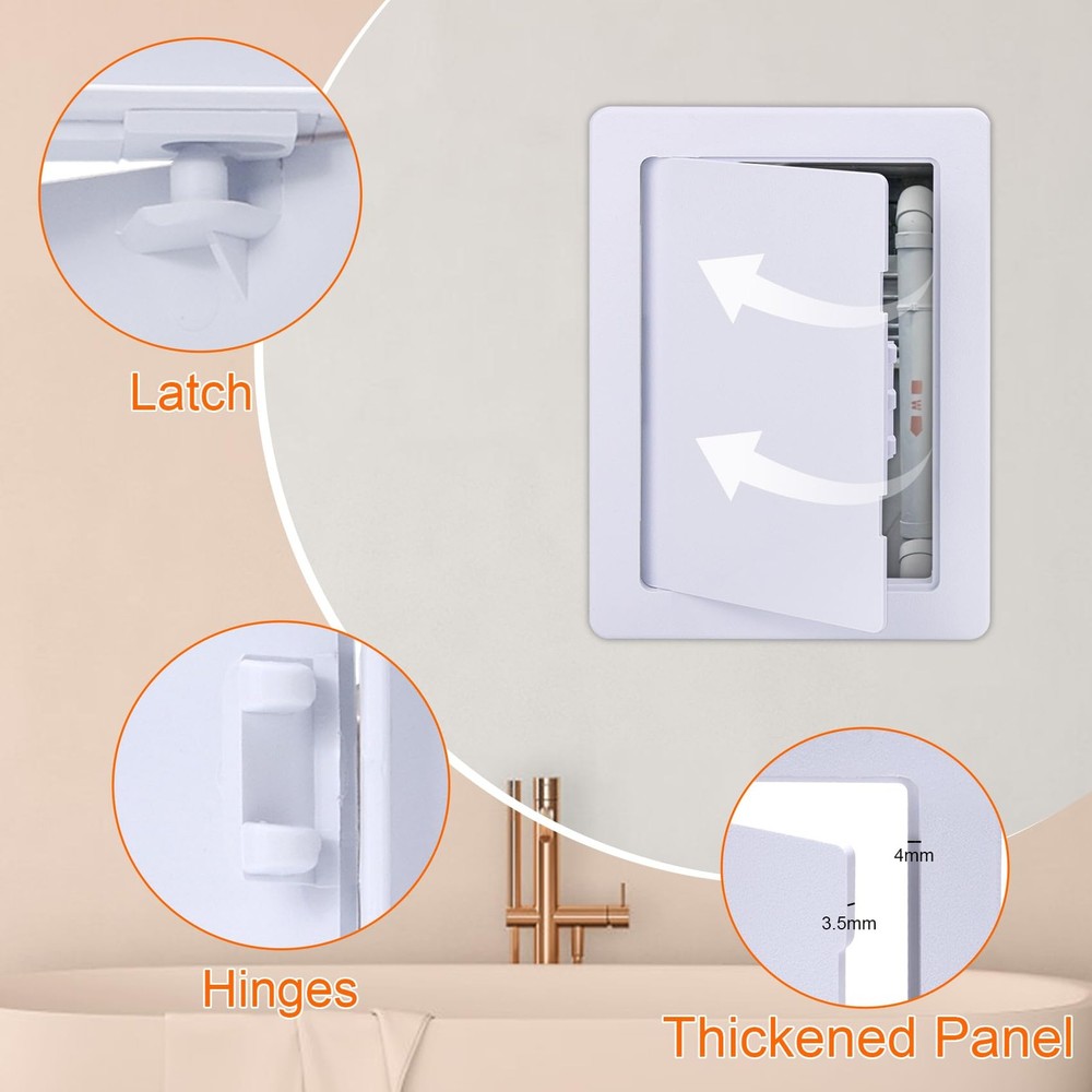 Plastic Access Panel 6x9 for Drywall Ceiling Plumbing Service Door White