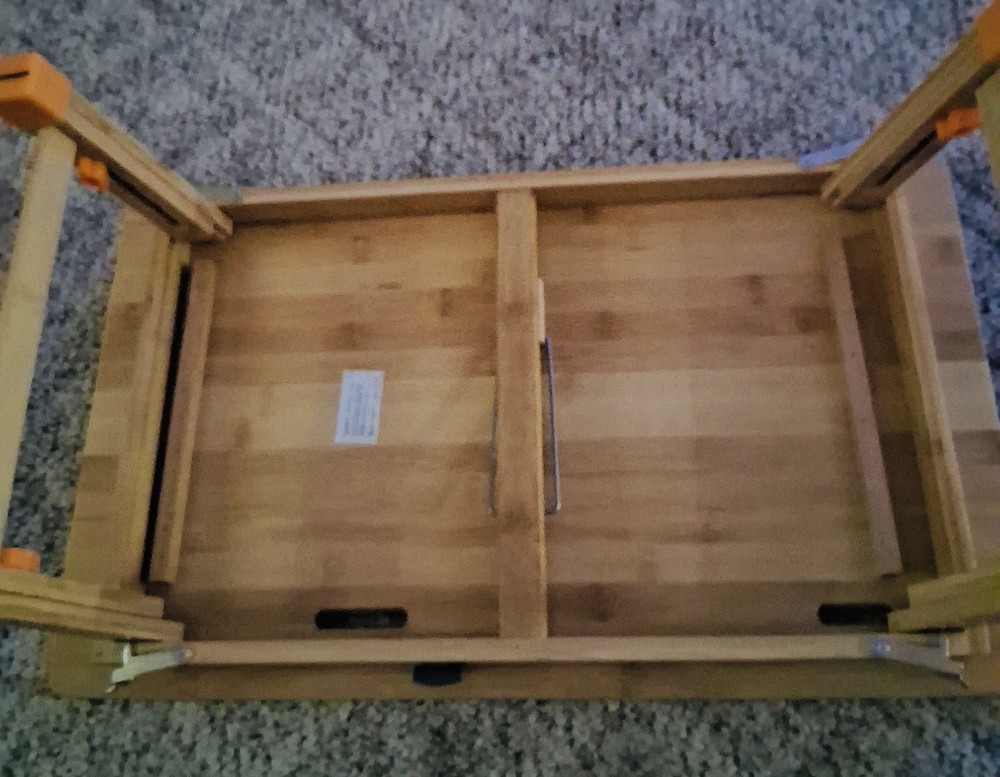 Eco Friendly Bamboo Drawing Table Laptop Desk Adjustable Drafting Bed Tray