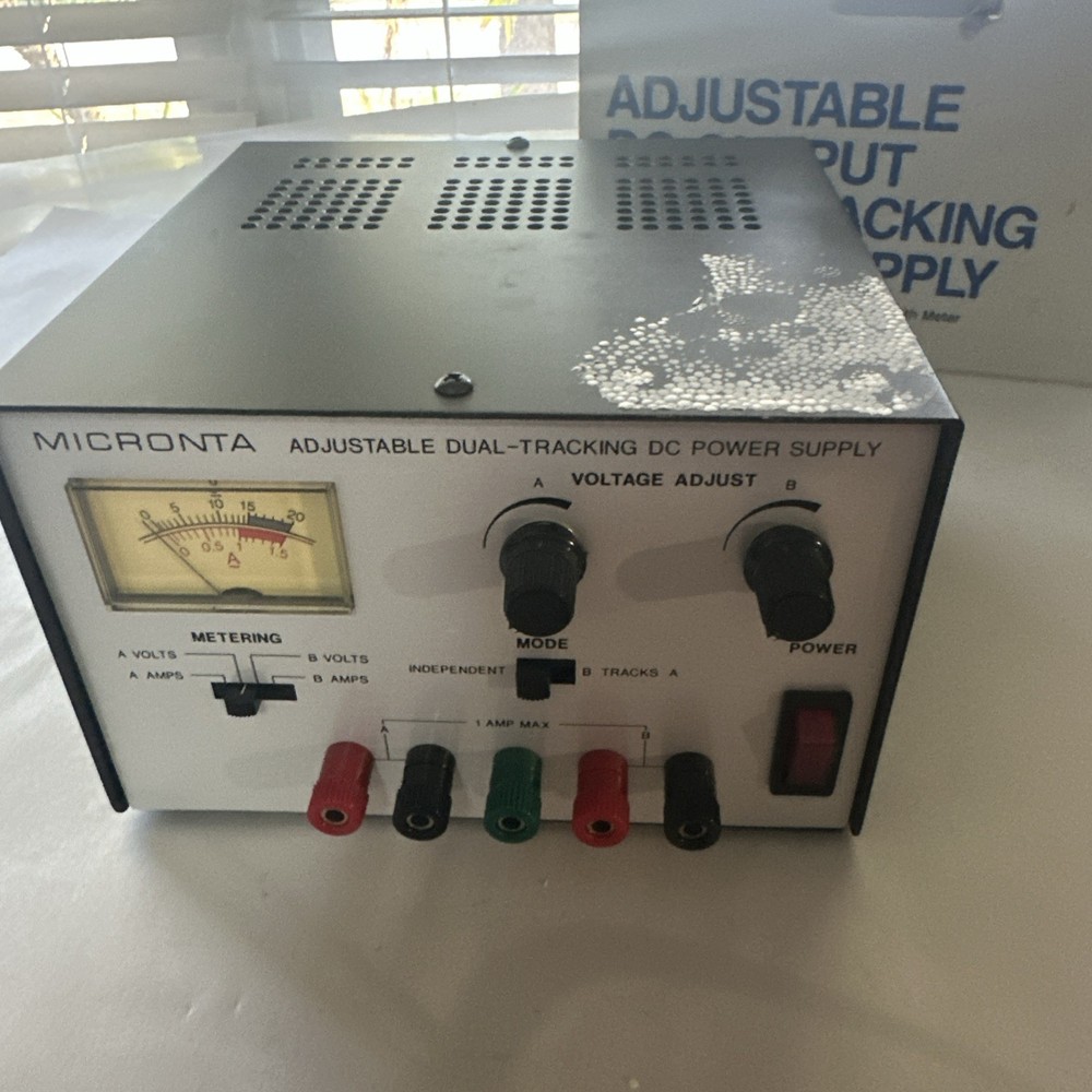 Micronta 22-121 Adjustable Dual-Tracking DC Power Supply (TESTED & WORKING)