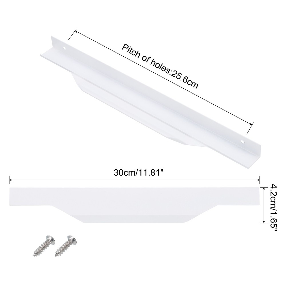 6 Pack Finger Edge Pull Cabinet Pulls Finger Pulls 256mm Hole Diameter White