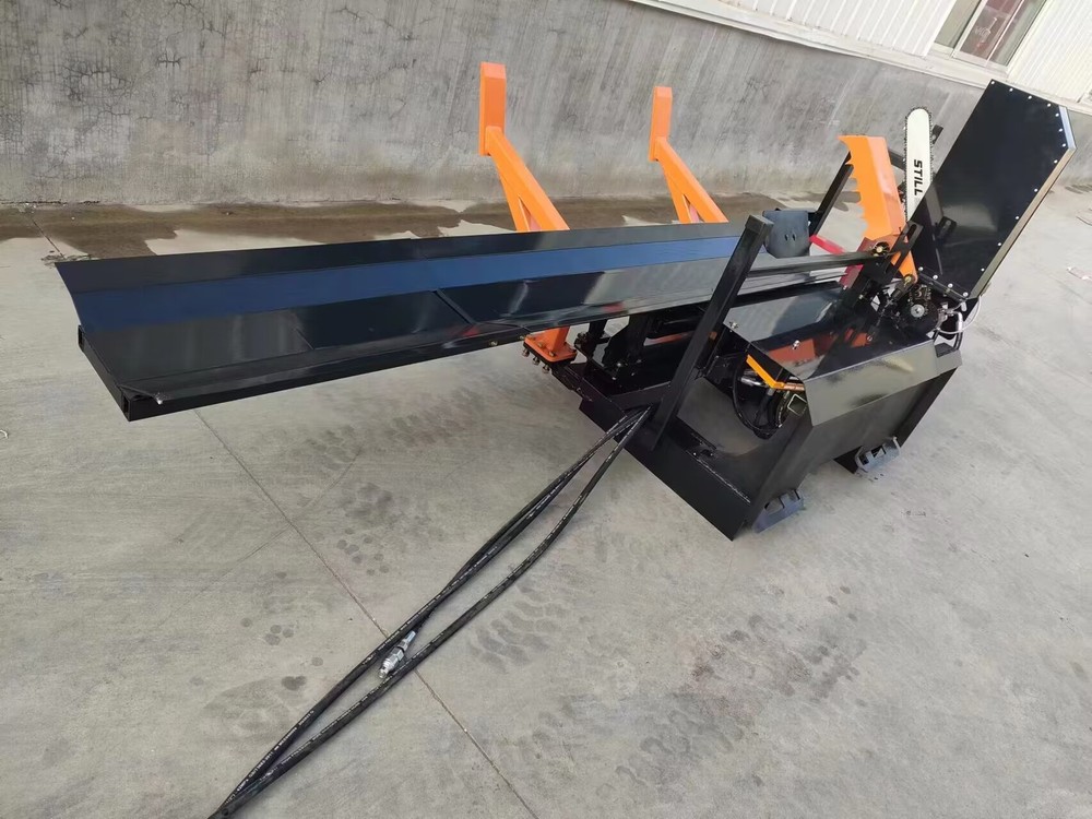 30T Hydraulic Skid Steer Firewood Processor 20ft Log Wood Splitter Processor