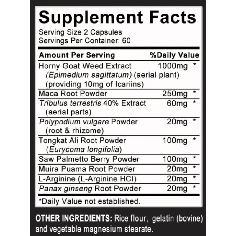High Strength Blend Capsules 1590mg Per Serving Energy Endurance Support