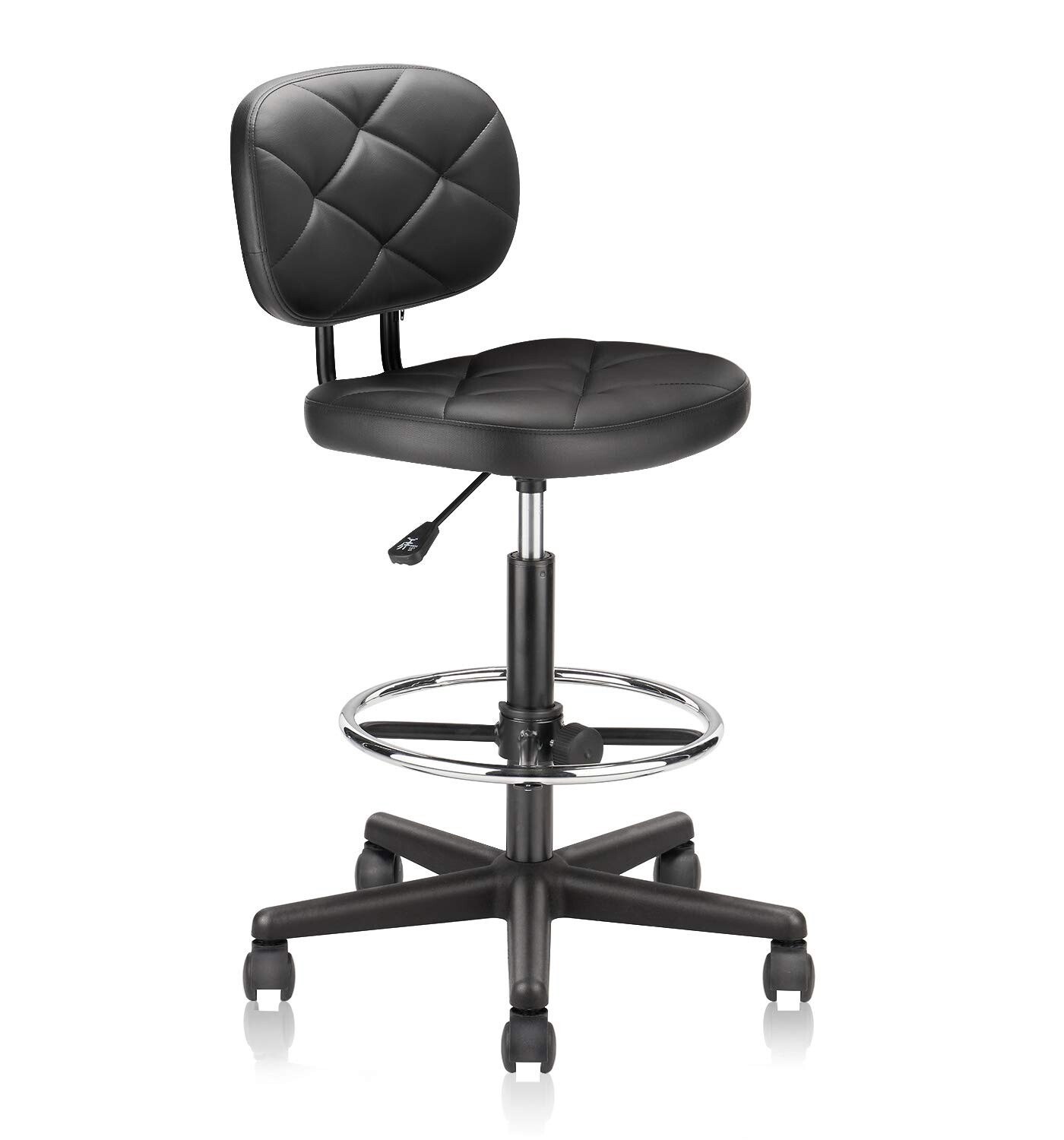 Hydraulic Rolling Swivel Stool Salon Spa Tattoo Chair Height Footrest Adjustable