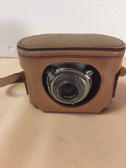 BOLSEY RANGEFINDER CAMERA MODEL 2 w/LEATHER CASE & STRAP FOR DISPLAY ONLY