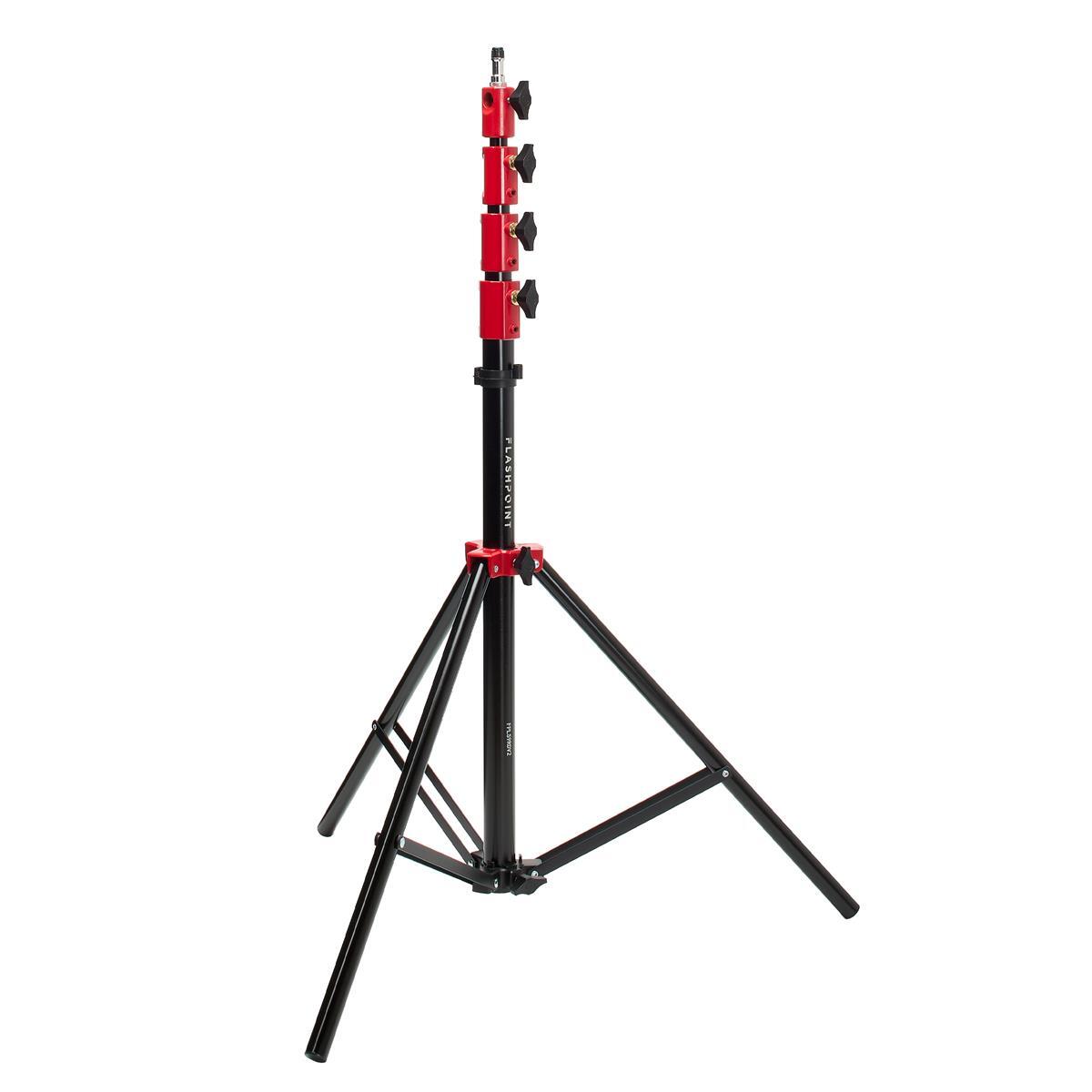Flashpoint Pro Air-Cushioned Heavy-Duty Light Stand (Red, 9.5') #FP-S-9-RD-V2