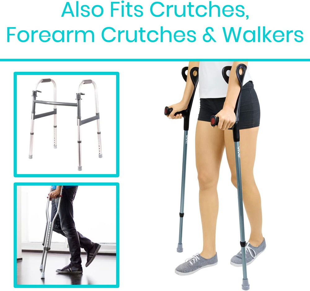 Walking Cane Tips 2 Pack (3/4 Inch) - Non-Slip Universal Rubber Replacement Tips