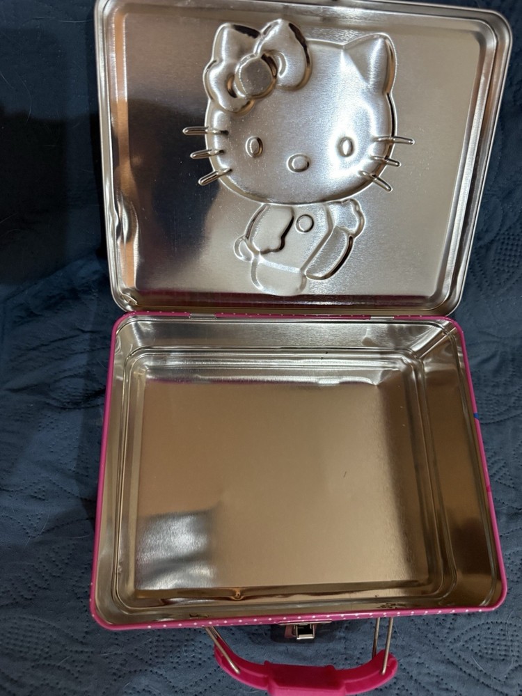 Hello Kitty Metal Lunch Box Pastel Squares