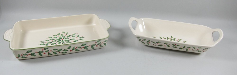 Lenox HOLIDAY Porcelain Rectangular Baker & Bread Basket