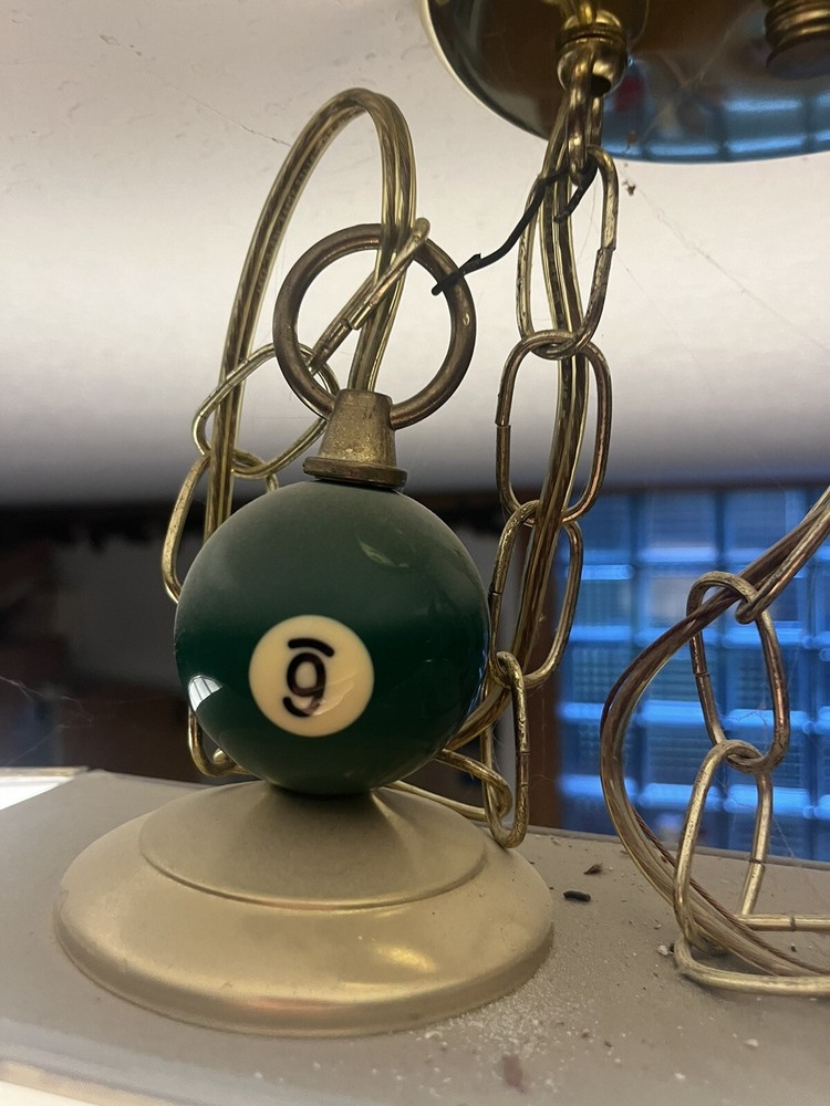Vintage Stained glass Pool table Light