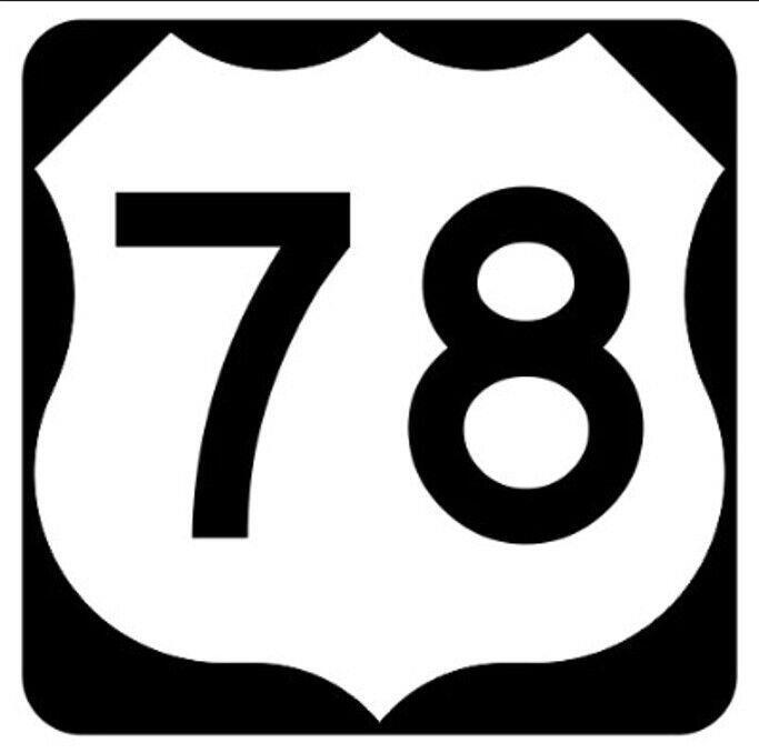 US Route 78 Sticker Decal