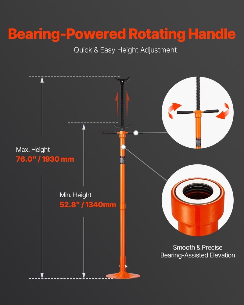 Secure Locking Feature Under Hoist Support Stand Steel Frame