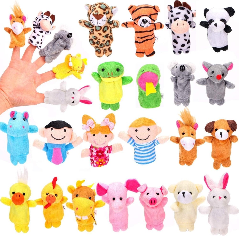 YEAHBEER 24 Pcs Easter Eggs Filled with Finger Puppets Prefilled Easter Eggs