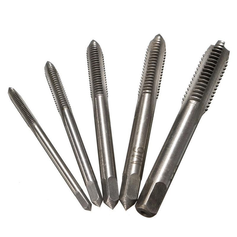 5PCS M3 M4 M5 M6 M8 Hand Thread Taps Straight Fluted Metric