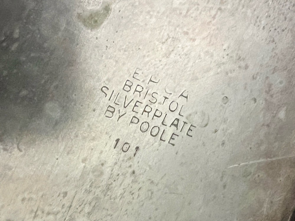 Vintage Butter Dish Silver Plated Poole 101 EPCA BRISTOL Art Deco