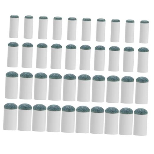 40Pcs Slip On Pool Cue Tips Replacement Kit, 4 Sizes Upgrade Pool Stick Tips